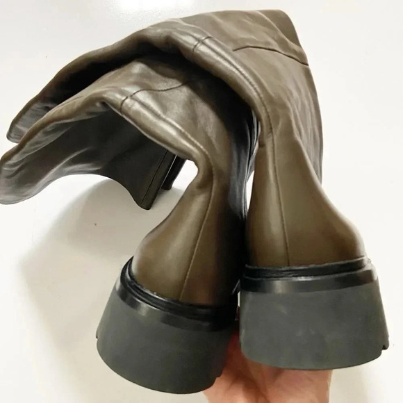 NEW Vince Rune Leather Knee High Water Repellant Boots size EU39 US8.5 - Picture 7 of 8